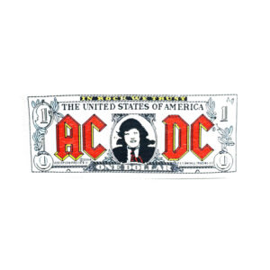 AC/DC | bank note - in rock we trust | stripe patch