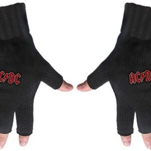 AC/DC logo fingerless gloves