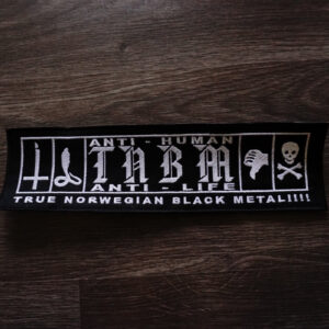 Anti-Human Anti-Life | true norwegian black metal | back stripe