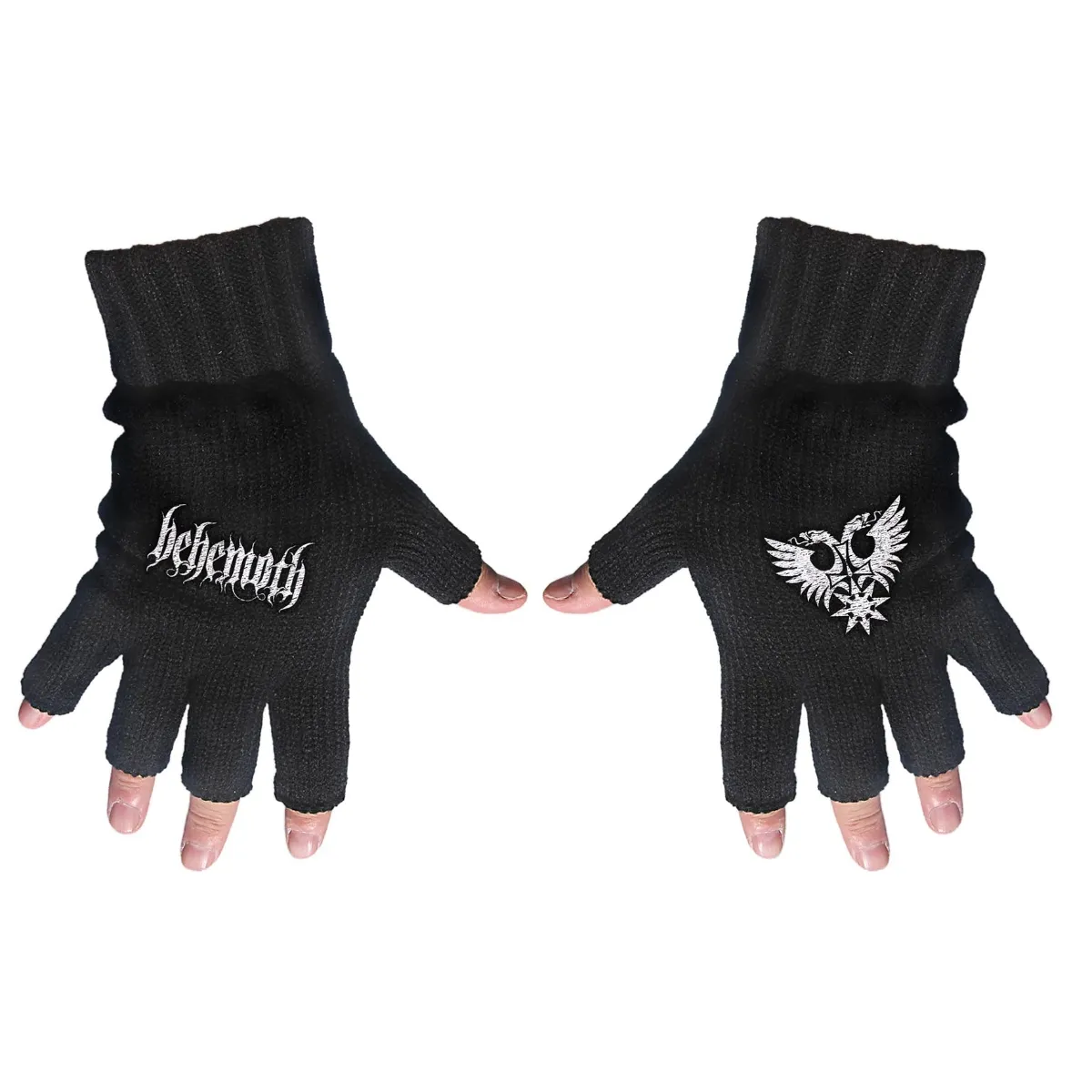 Behemoth | logo and eagle | fingerless gloves