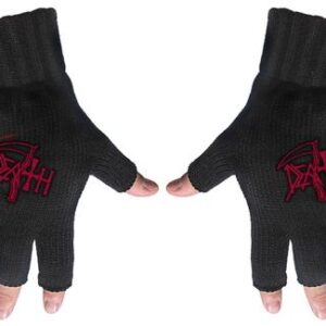 Death | logo | fingerless gloves