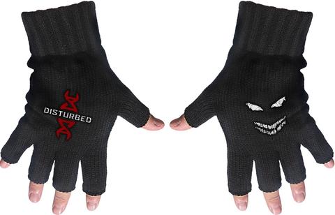 Disturbed | DNA logo and smiley | fingerless gloves