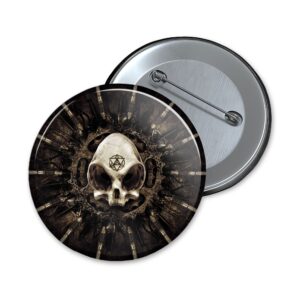 Hypocrisy | skull | button - 32 mm