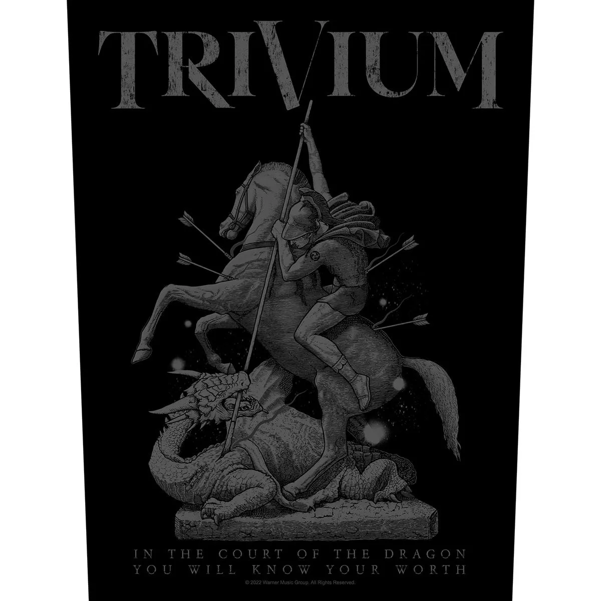 Trivium | in the court of the dragon you will know your worth | backpatch